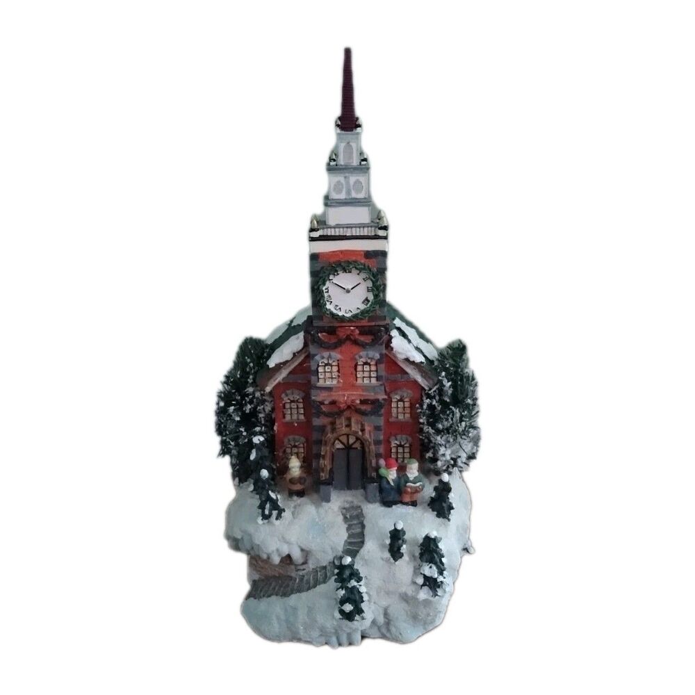 Fiber Optic Collections Etc Town Hall Christmas Village Holiday Decoration